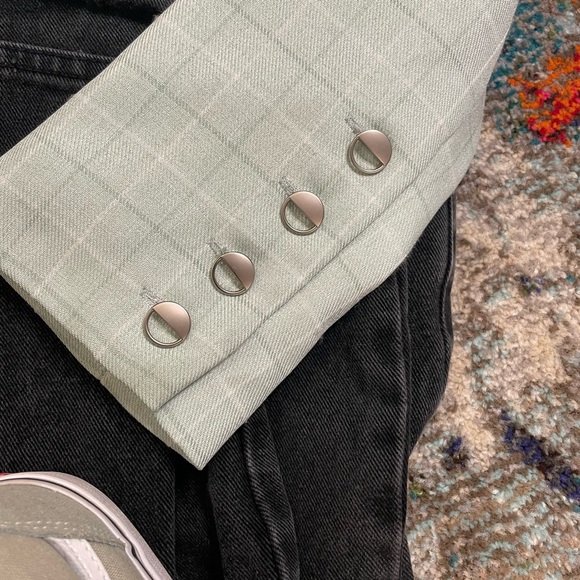 Mint plaid Chriselle x JOA blazer (size Med) - Picture 11 of 11